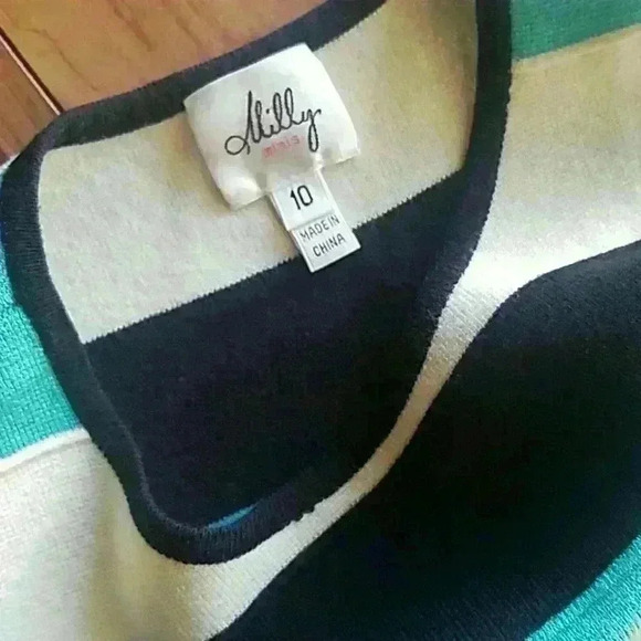 Milly Minis Girls striped dress - Picture 3 of 6